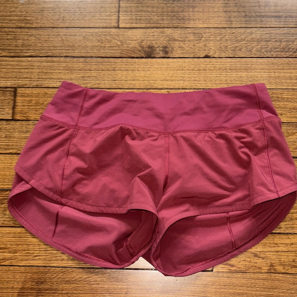 Lulu Speed Up’s in Burgundy. 2 inch inseam